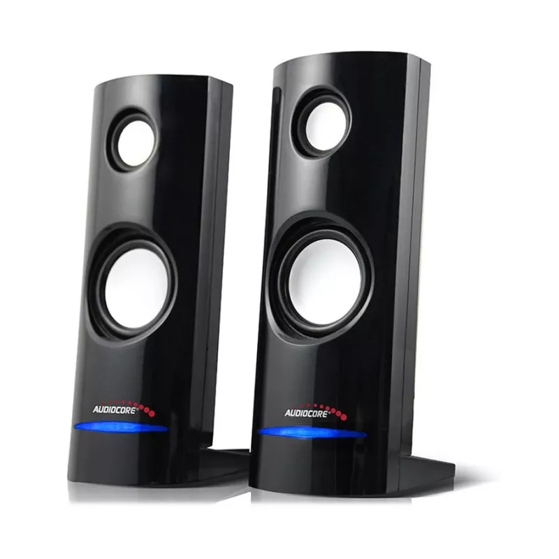 2-drożny przewodowy głośnik PC Audiocore AC860, 2.0 kanałów, 4 W RMS, zasilanie USB, wejście 3,5 mm, czarny