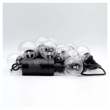 Łańcuch świetlny RealPower 463614 LED 12 lamp ciepła biel 4,9 m zasilany bateriami (AA)