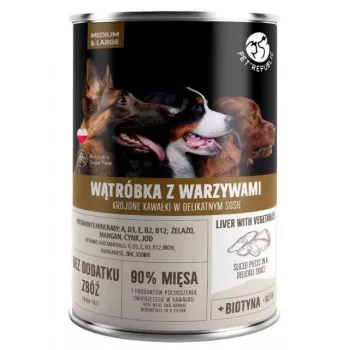 Mokra karma dla psa PetRepublic PET REPUBLIC Adult Medium & Large Liver with vegetables 1250 g