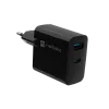 Przewodowa ładowarka do urządzeń mobilnych NATEC NUC-2145, 65 W, USB-C PD 3.0 + QC 3.0, 1x USB-C, 1x USB-A, 110–240 V, czarna