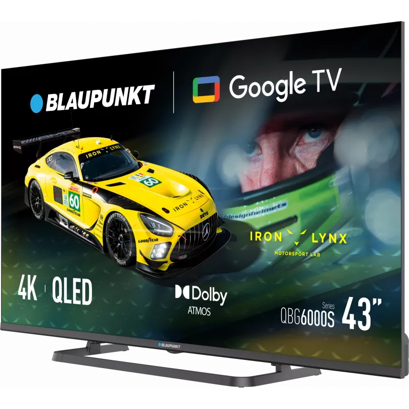 Blaupunkt QLED TV | 43QBG6000S | 43 | Smart TV | Google TV | Czarny