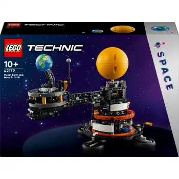 LEGO Technic Pianeta Terra e Luna in Orbita – Giochi Spaziali per Bambini e Bambine da 10 Anni in Su, Sistema Solare Giocattolo da Costruire con Pianeti
