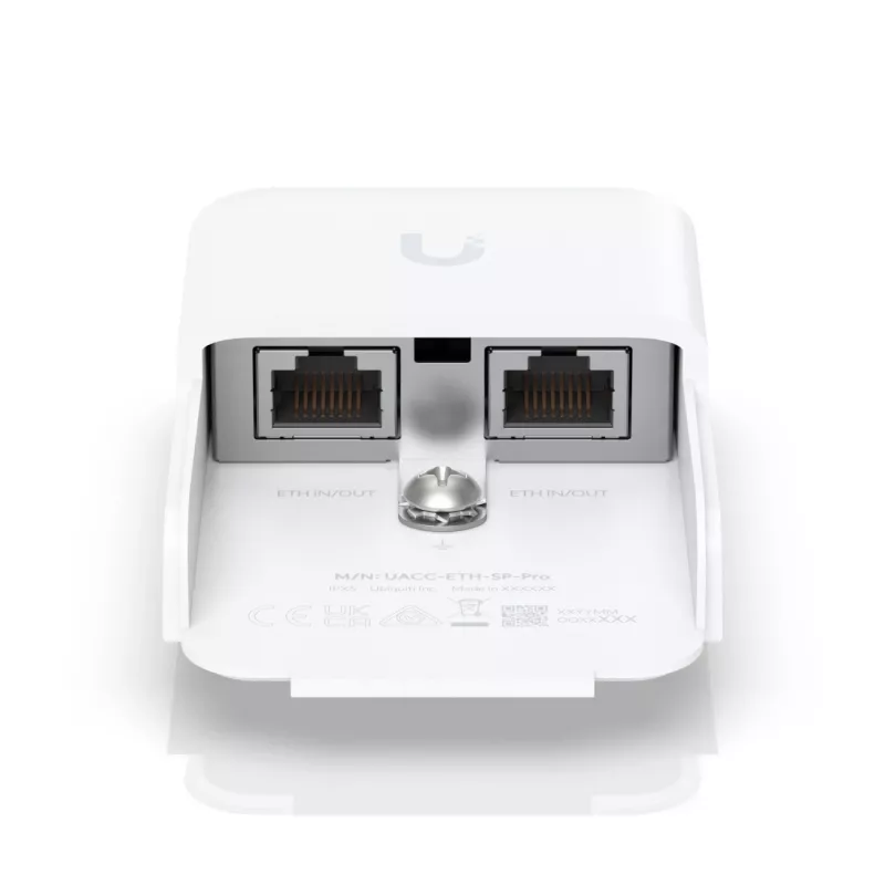 Ethernet surge protector UBIQUITI UACC-ETH-SP-Pro — 10 Gbit/s, 600 V, poliwęglan, biały