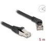 Kabel sieciowy DeLOCK RJ45 Kat.6A 45° kątowy do prostego 5m Czarny