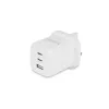 Zasilacz Dicota - kompaktowy, GaN - 65 W - 5 A - PD 3.0 - 3 porty wyjściowe (2 x USB-C, USB)