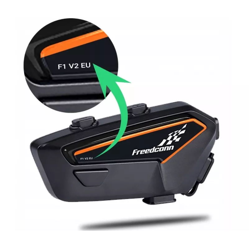 Zestaw słuchawkowy FreedConn F1 V2 EU — Bluetooth 5.2, IP65, bateria 1100 mAh, do 48 h rozmów, radio FM, mikrofon, klips