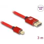 Kabel DeLOCK Mini DisplayPort na DisplayPort 8K 60 Hz 3 m czerwony metal
