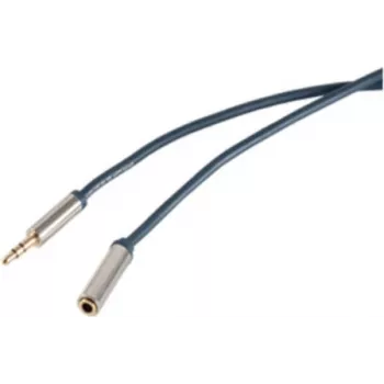 Kabel audio ShiverPeaks SP30811-cienki 0,75 m 3,5 mm niebieski chrom
