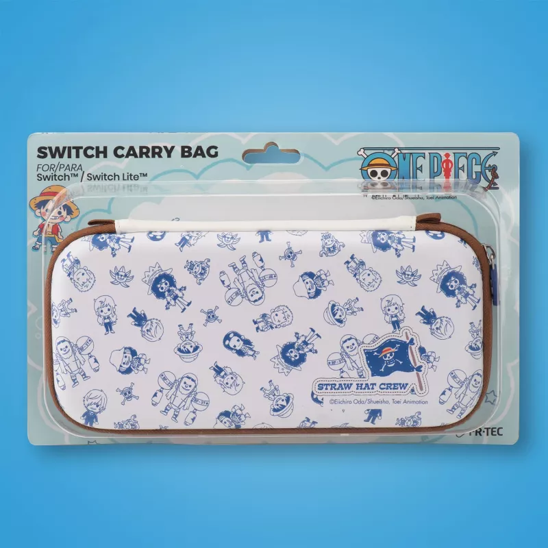 Etui FR-TEC One Piece Bag Chibi Nintendo Switch niebieskie brązowe białe