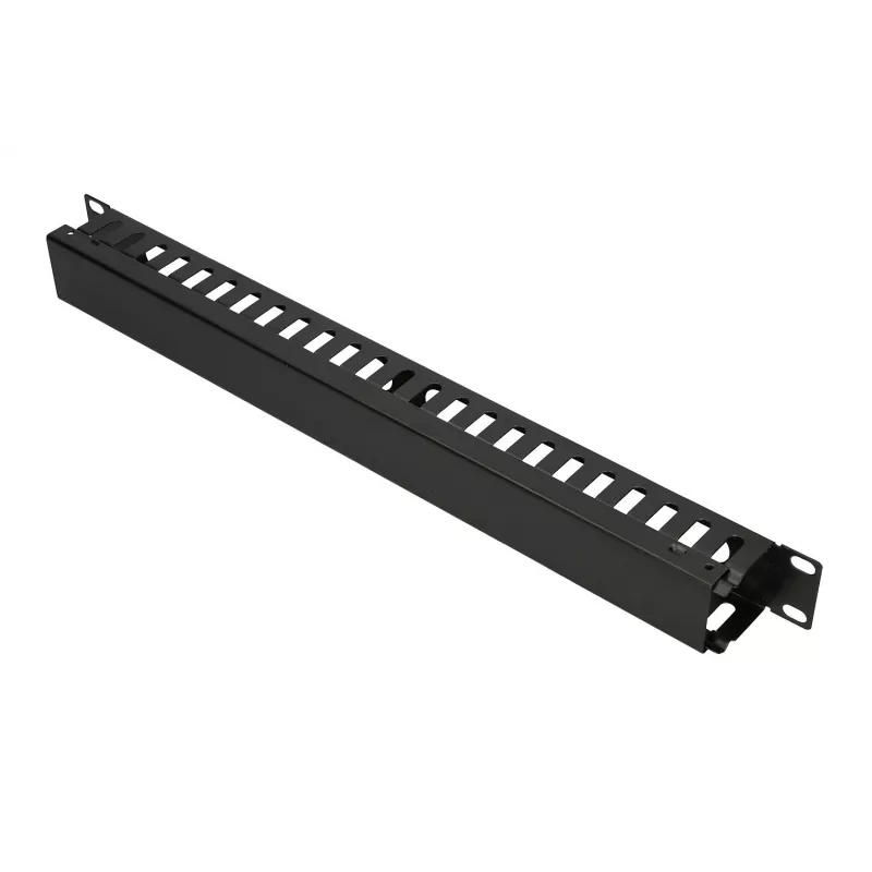 Panel do zarządzania kablami Extralink kabel MANAGER WITH METAL COVER Czarny Metal 48,3 cm