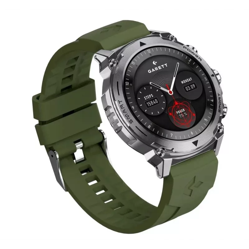Smartwatch Garett Atom srebrny Steel