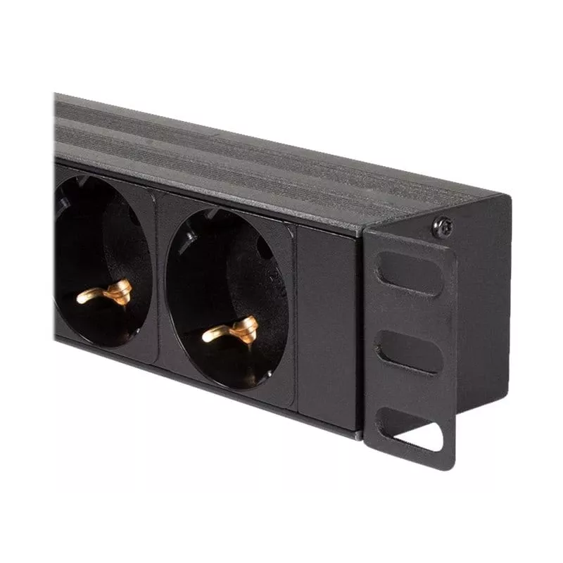 LogiLink - Stromverteilungseinheit (Rack - einbaufähig) - 3500 Watt - Eingabe, Eingang CEE 7/7 - Ausgangsanschlüsse: 8 (2 x USB, 8 x CEE 7/7) - 1U - 4
