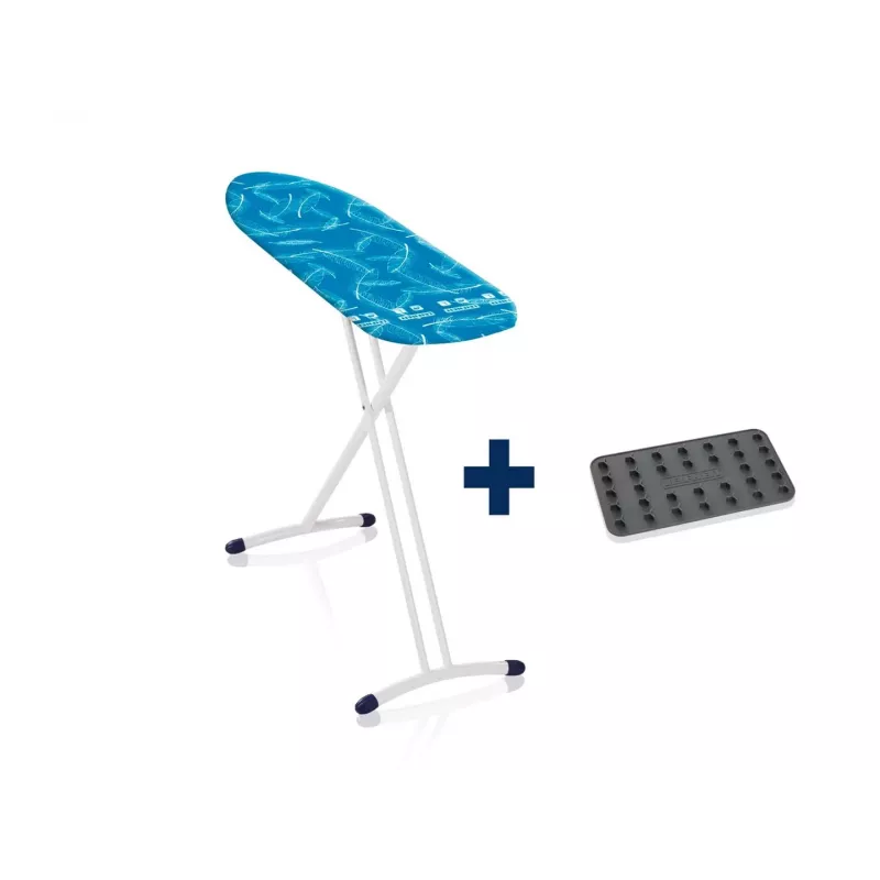 Deska do prasowania Leifheit Air Board L Solid Shoulder 130 x 38 cm, wysokość 76–100 cm, pokrowiec, biała