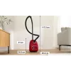 Odkurzacz Bosch BGB 41RD3H — 600 W, worek na kurz 4 l, filtr HEPA, promień działania 11 m, rura teleskopowa, czerwony