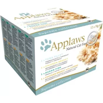 APPLAWS Variety selection multipack in broth - mokra karma dla kota - 12x70g