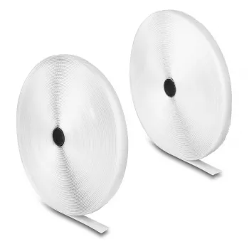 DeLOCK Heavy-duty taśma rzepowa 25 m x 20 mm biała