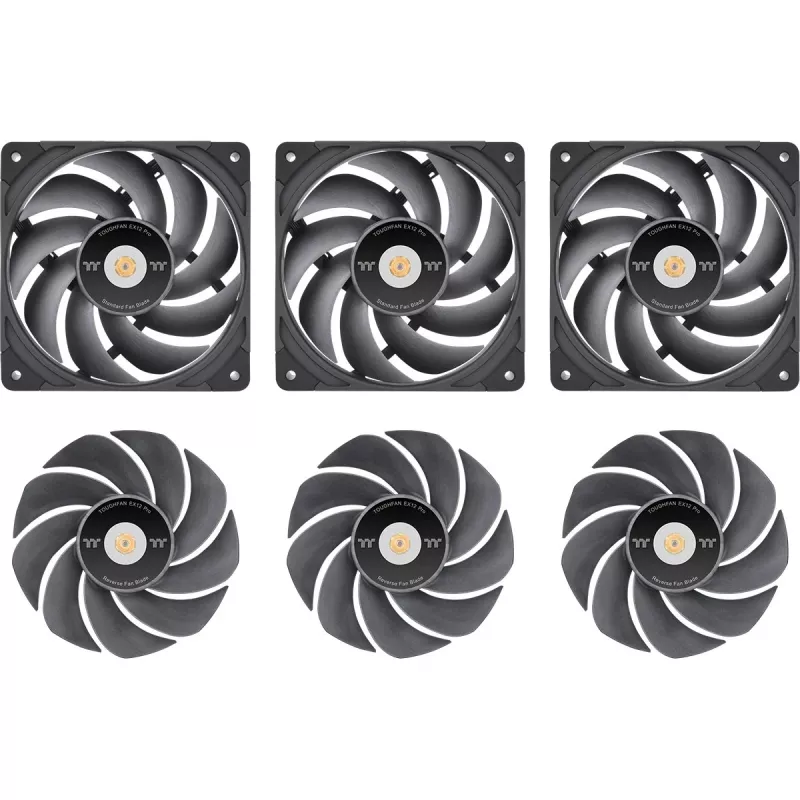 Thermaltake TOUGHFAN EX12 Pro Swappable Edition 120mm Wentylator obudowy 3-pak Czarny