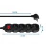 Listwa zasilająca ESPERANZA ELK212K — kabel 1,5 m, 4 gniazda AC typu E, do użytku wewnątrz pomieszczeń, czarna