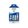 Oryginalny Epson EcoTank zestaw butelek z atramentem 4 kolory — Czarny 127 ml, cyjan/magenta/żółty 210 ml (C13T03V64A)