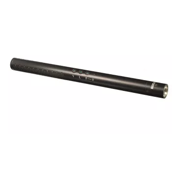 Kierunkowy cyfrowy mikrofon do aparatu RØDE NTG-4+ — superkardioidalny, 20–20000 Hz, -32 dB, 200 Ω, mini XLR, zasilany bateriami, 22×278 mm, 176 g, czarny