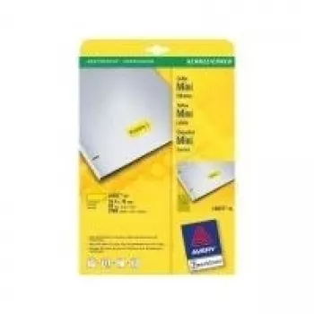 Samoprzylepne kolorowe etykiety organizacyjne Avery Zweckform L6037-20, usuwalne, żółte, A4, 189 etykiet/arkusz (3780 szt.)