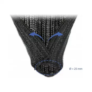 Oplot pleciony DeLOCK 18920 5 m x 25 mm czarny