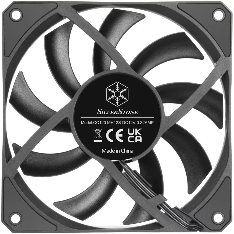 Wentylator obudowy SILVERSTONE SST-AS120B 120 mm czarny przezroczysty, 3-pin