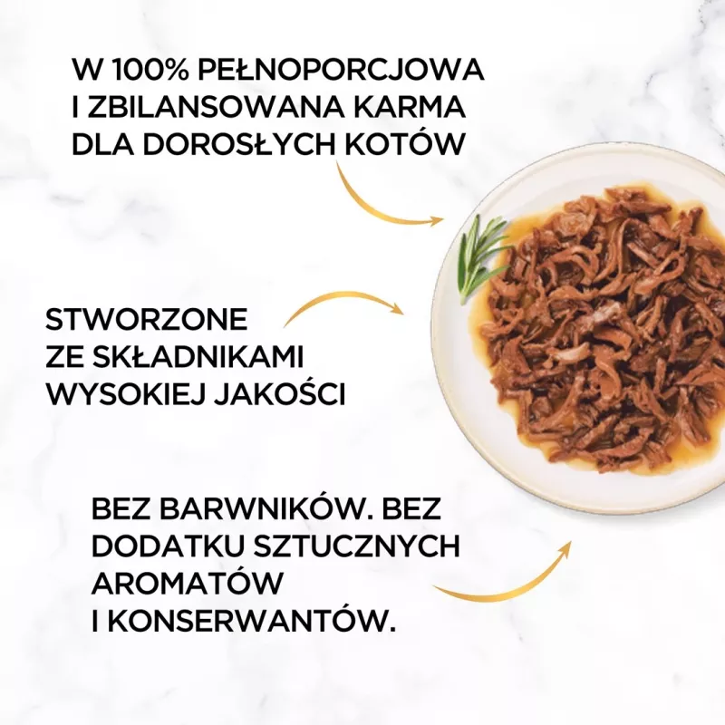 PURINA Gourmet Gold Succulent Delights Beef - mokra karma dla kotów - 85g