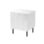 Szafka nocna Cama Meble JUNGLE 53.5×40.5×44 cm biały mat, MDF i płyta wiórowa, czarne nogi, zestaw 2 sztuk