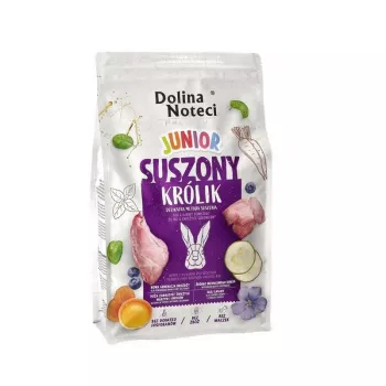Sucha karma dla psów Dolina Noteci Premium Junior Rabbit 4 kg — dla szczeniąt, 28% białka, 15% tłuszczu, bez konserwantów