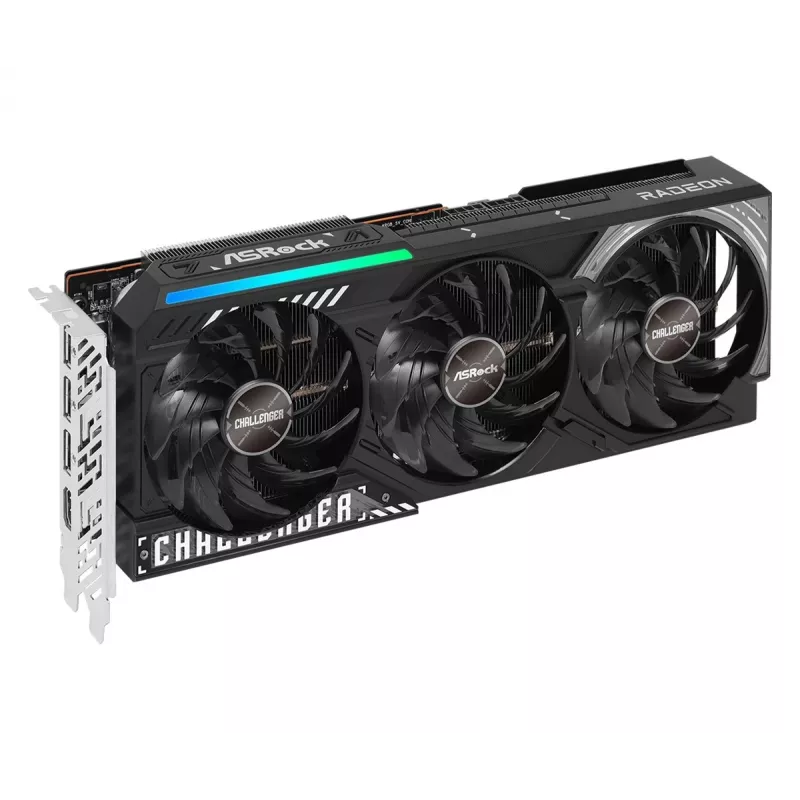 Karta graficzna ASRock Challenger Radeon RX 9070 — 16 GB GDDR6, 256-bit, PCIe 5.0, 3x DisplayPort 2.1a + HDMI 2.1b