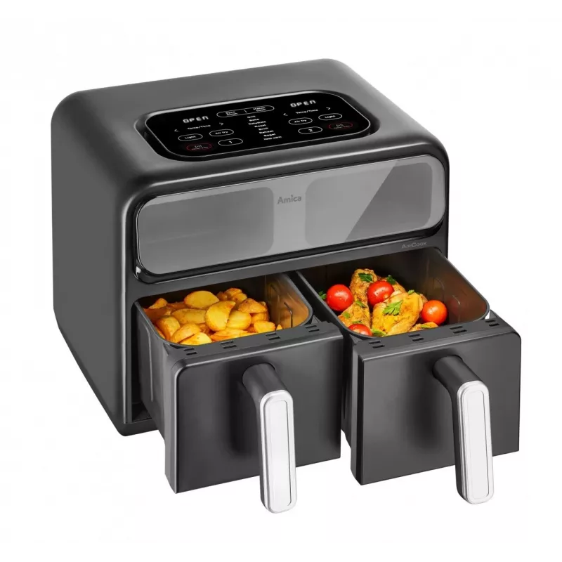 Frytkownica beztłuszczowa AMICA AFM7020 Czarna — moc 700 W, pojemność 3,5 l