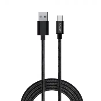 Savio CL-129 Kabel USB 2 m USB 2.0 USB A USB C Czarny