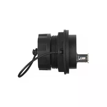 Alcasa IC04-U304 - USB A - czarny - żeński - prosty - politereftalan butylenu (PBT) - polichlorek winylu (PVC) - IP65 - IP67 (IC04-U304)