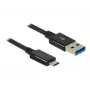 DeLOCK Premium - Kabel USB - USB typu C 24-pin (M) - na USB typu A 9-pin (M) - 1,0 m (USB 3.1 Gen2) - Czarny (83983)