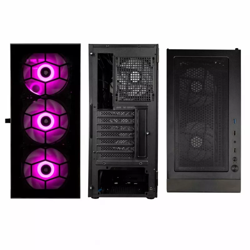Kolink Observatory HF Glass ARGB Midi-Tower - czarny