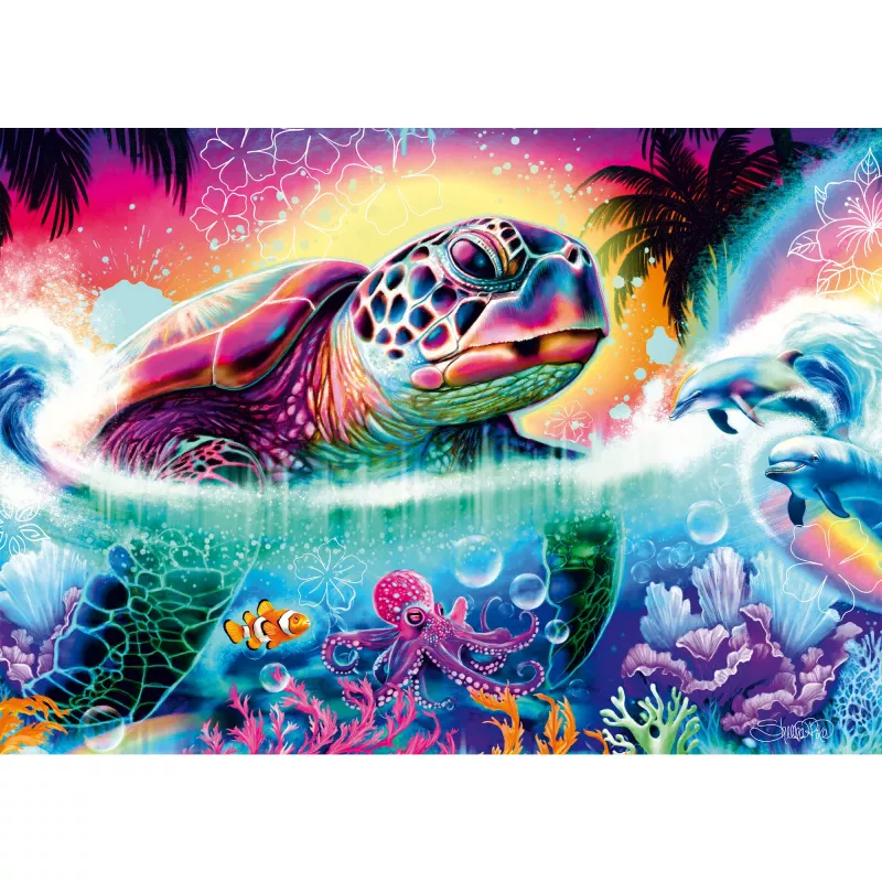 Puzzle Schmidt Spiele Sheena Pike Neon Turtle — 1000 elementów