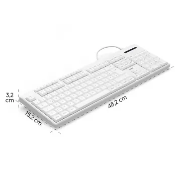 Klawiatura przewodowa Hama CK-200 USB biała