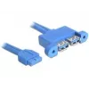 Kabel USB DeLOCK 82941 USB 3.2 Gen 1 0.45 m 2 x USB A niebieski
