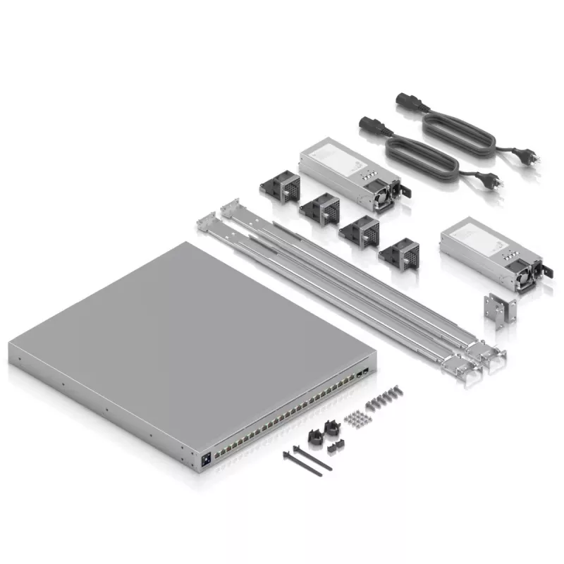 Ubiquiti ECS-24-POE (1050W) PRZEŁĄCZNIK KLASY ENTERPRISE 24-PORT, Layer 3 Etherlighting POE+++, 10 GbE RJ45, 25G SFP28