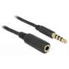 Kabel audio 3.5 mm męski na żeński DeLOCK 84666 czarny 1 m