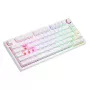 SAVIO PHENIX WHITE Bezprzewodowa Klawiatura Mechaniczna, Gateron Red Pro, ABS
