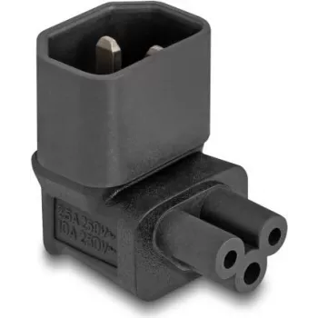 DeLOCK Netzadapter IEC 60320 - C14 na gniazdo wtykowe C5 2.5 A 90° Czarny