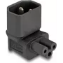 DeLOCK Netzadapter IEC 60320 - C14 na gniazdo wtykowe C5 2.5 A 90° Czarny