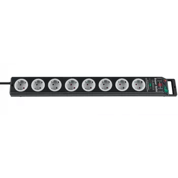 Brennenstuhl ÜSS Super-Solid 8-way czarny/jasnoszary 2,5 m