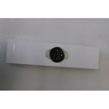 WYPRZEDAŻ. Xiaomi Watch 2 Titan Szara Koperta z Białym Skórzanym Paskiem | WYPRZEDAŻ. Xiaomi Watch 2 Titan | Zegarek smart | GPS (satelitarny) | AMOLED | 1,43 cala | UŻYWANY, RYSY NA EKRANIE A