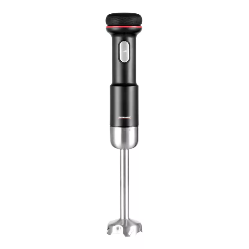 Ręczny blender zanurzeniowy GASTROBACK Cordless Design 5-w-1 — 180 W, misa 0,5 L, zasilany bateriami, ostrza ze stali nierdzewnej