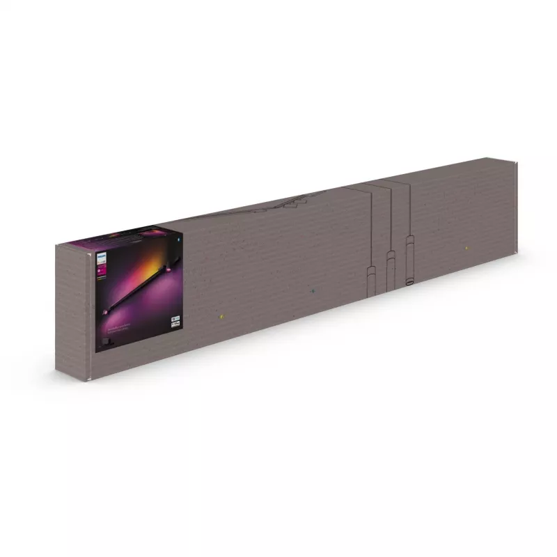 Lampa ścienna Philips Hue Perifo Zestaw podstawowy 2 reflektory Gradient Tube – inteligentna lampa ścienna LED, 2 regulowane reflektory