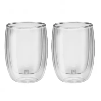 Podwójnościenne szklanki borokrzemowe ZWILLING 39500-076, 200 ml, przezroczyste, zestaw 2 szt.