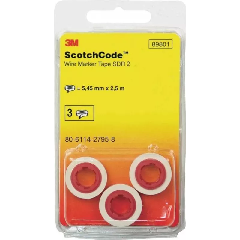 Znaczniki kablowe 3M Scotchcode, uzupełnienie, symbole L1, L2, L3, N, uziemienie, 5 rolek (80-6114-2804-8)